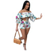 European and American sexy digital printing pile sleeves two-piece